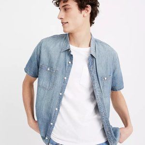 Men's XL Madewell Chambray short sleeve button down